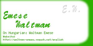 emese waltman business card